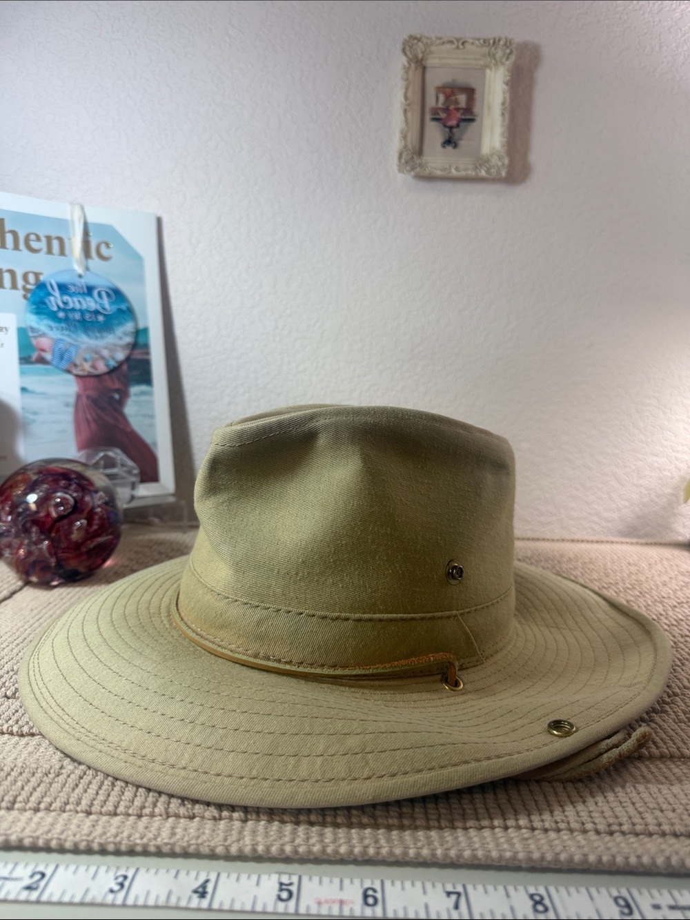 Vintage John Muir Sierra Club Nature Company Safari Hat Made USA Small Khaki